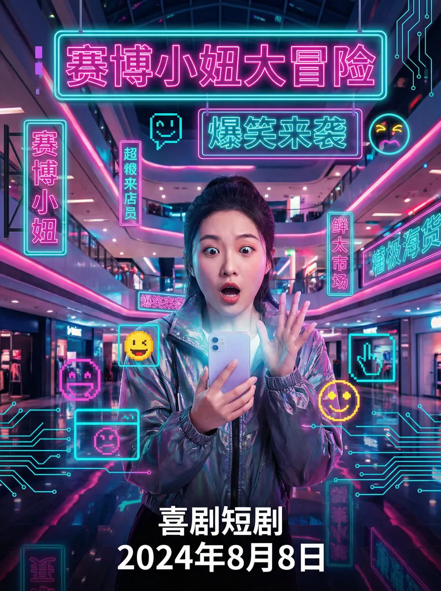 365日:今时之欲在线 搞笑喜剧短剧 - 赛博小妞大冒险海报